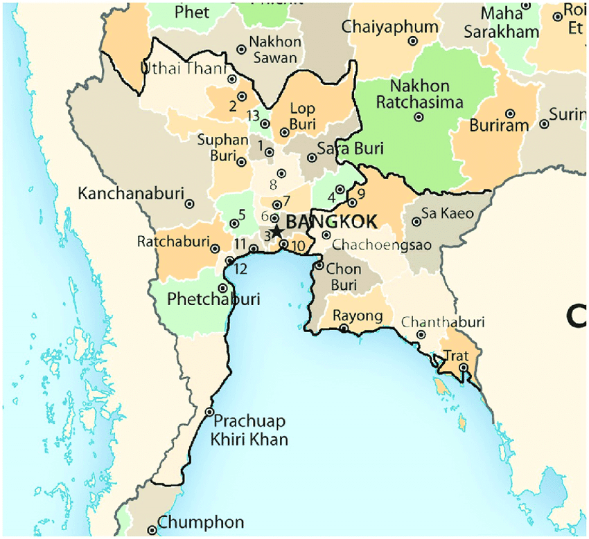 central eastern thailand